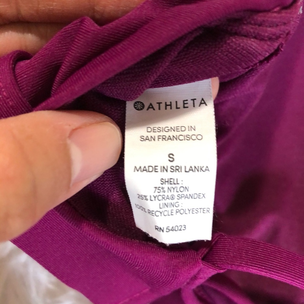 ATHLETA BIKINI HALTER TOPMAGENTA STRAPPY SZ SMALL - Picture 6 of 7